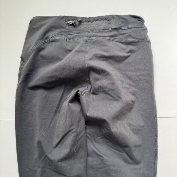 Ivivva Rhythmic Tights Pique Black Reflective Leggings Pants Full Length 10 - Picture 9 of 16